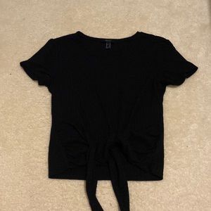 Forever21 short sleeve knot tie tee